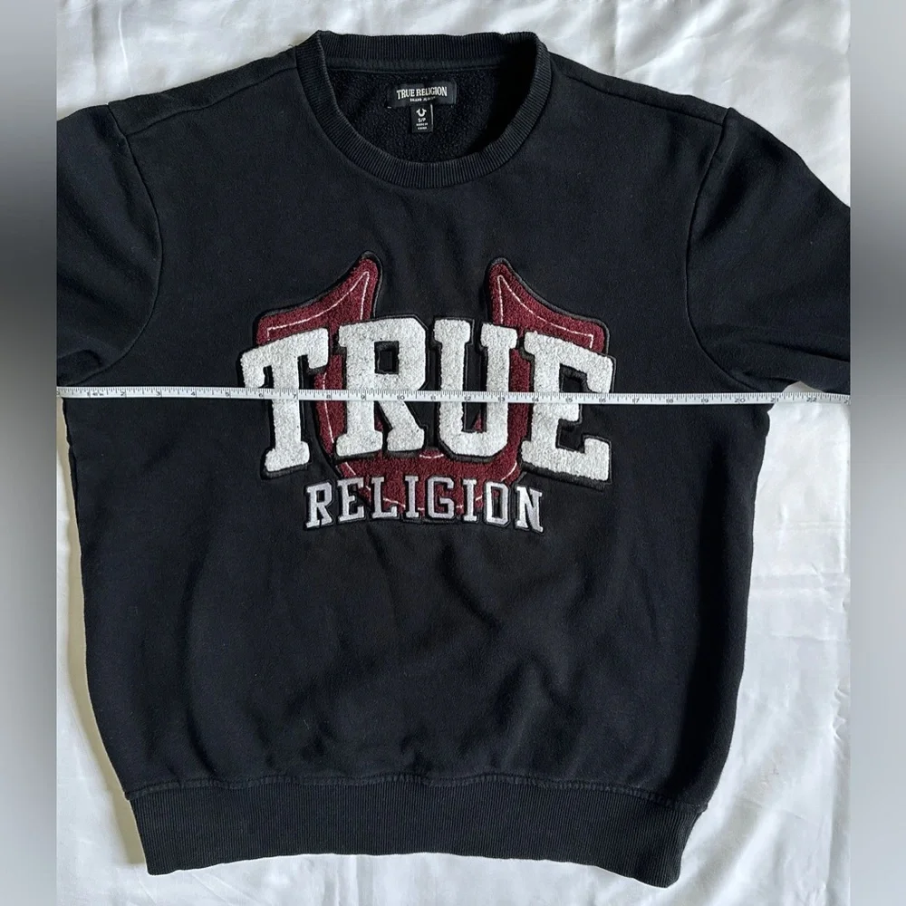 True Religion Chenille True Logo Crewneck - Black - S